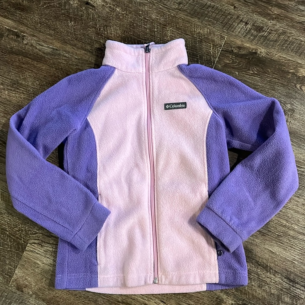 Girls Columbia fleece jacket size medium (10-12)
